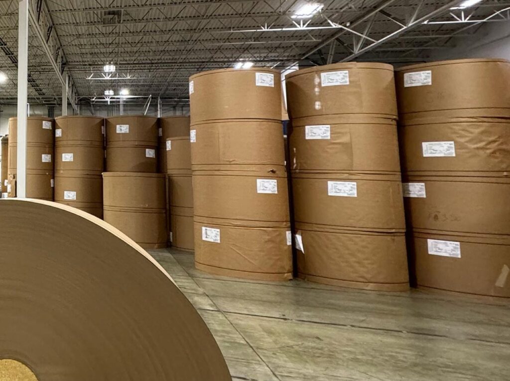 rolls of paperboard