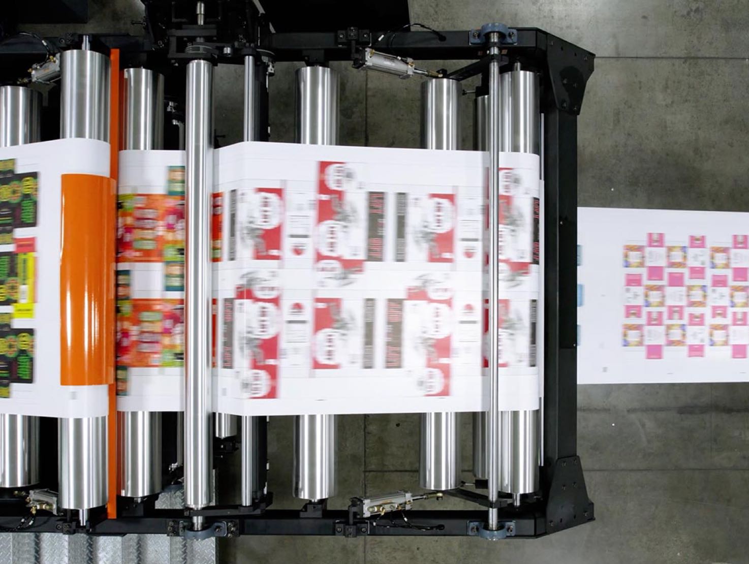 paperboard packaging being printed