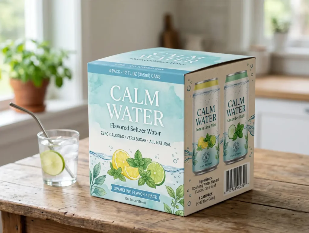 seltzer water packaging